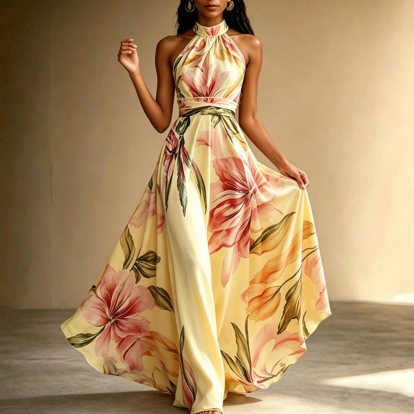 La Robe “Élégance Florale” – La Féminité en Mouvement par Amelva