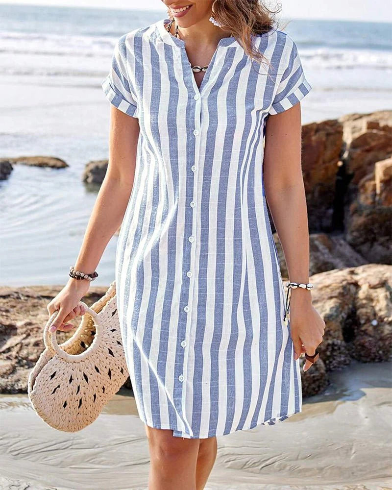 Robe chemise rayée intemporelle